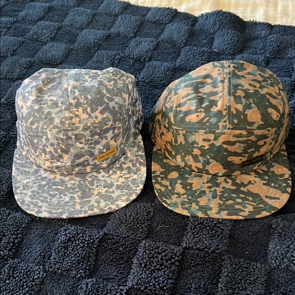 Topo Designs Camo Caps - Blue and Green